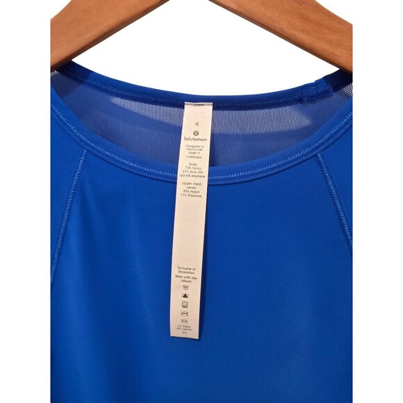 Lululemon Sculpt Cerulean Blue Athleisure Tank Sz 4 - Picture 7 of 8